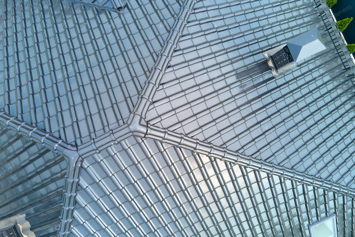 Photo of a metal roof.
